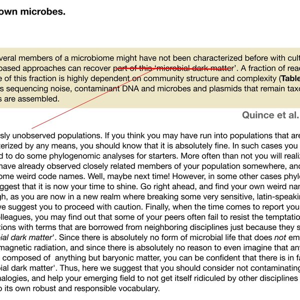 Microbial Dark Matter: The mullet of microbial ecology