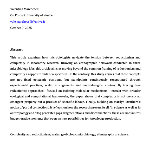 Lost and Found in Modern Microbiology: An Ethnography of Modern Microbiologists